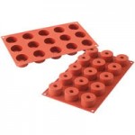 Silikomart SF098 SiliconFLEX 12 Compartment Cylinders Silicone Baking Mold - 1 7/8