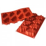 Silikomart SF098 SiliconFLEX 12 Compartment Cylinders Silicone Baking Mold - 1 7/8