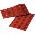 Silikomart SF098 SiliconFLEX 12 Compartment Cylinders Silicone Baking Mold - 1 7/8