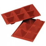 Silikomart SF098 SiliconFLEX 12 Compartment Cylinders Silicone Baking Mold - 1 7/8