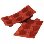 Silikomart SF098 SiliconFLEX 12 Compartment Cylinders Silicone Baking Mold - 1 7/8