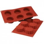 Silikomart SF098 SiliconFLEX 12 Compartment Cylinders Silicone Baking Mold - 1 7/8