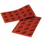 Silikomart SF098 SiliconFLEX 12 Compartment Cylinders Silicone Baking Mold - 1 7/8