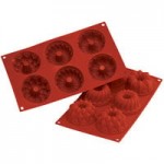 Silikomart SF098 SiliconFLEX 12 Compartment Cylinders Silicone Baking Mold - 1 7/8