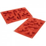 Silikomart SF098 SiliconFLEX 12 Compartment Cylinders Silicone Baking Mold - 1 7/8