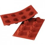 Silikomart SF098 SiliconFLEX 12 Compartment Cylinders Silicone Baking Mold - 1 7/8