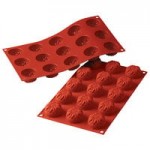 Silikomart SF098 SiliconFLEX 12 Compartment Cylinders Silicone Baking Mold - 1 7/8