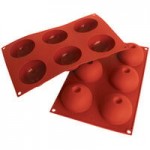 Silikomart SF098 SiliconFLEX 12 Compartment Cylinders Silicone Baking Mold - 1 7/8