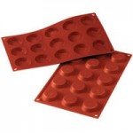 Silikomart SF098 SiliconFLEX 12 Compartment Cylinders Silicone Baking Mold - 1 7/8