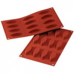 Silikomart SF098 SiliconFLEX 12 Compartment Cylinders Silicone Baking Mold - 1 7/8