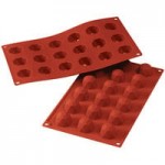 Silikomart SF098 SiliconFLEX 12 Compartment Cylinders Silicone Baking Mold - 1 7/8