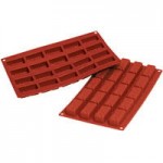 Silikomart SF098 SiliconFLEX 12 Compartment Cylinders Silicone Baking Mold - 1 7/8