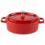 GET Heiss 12 oz. Red / White Enamel Coated Cast Aluminum Mini Coated Cast Aluminum Oval Pot with Lid CA-003-RW/CC GET Heiss 12 oz. Red / White Enamel Coated Cast Aluminum Mini Coated Cast Aluminum Oval Pot with Lid CA-003-RW/CC