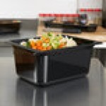 Vollrath 8026420 Super Pan® 1/2 Size Black Polycarbonate Food Pan - 6 Vollrath 8026420 Super Pan® 1/2 Size Black Polycarbonate Food Pan - 6