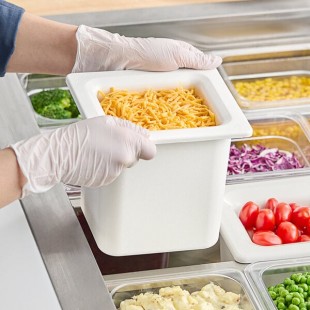 Carlisle CM110502 Coldmaster 1/6 Size White High Capacity Cold ABS Plastic Food Pan - 6