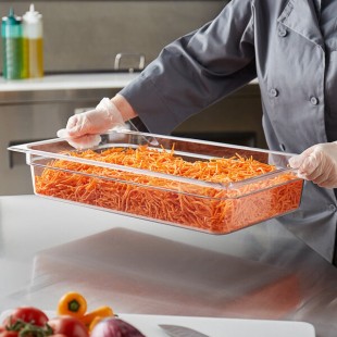 Vigor Full Size Clear Polycarbonate Food Pan - 4 Vigor Full Size Clear Polycarbonate Food Pan - 4