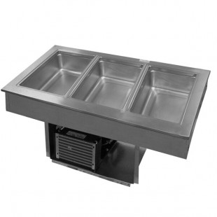 Delfield 8145-EFP Three Pan Drop In LiquiTec Refrigerated Cold Food Well Delfield 8145-EFP Three Pan Drop In LiquiTec Refrigerated Cold Food Well