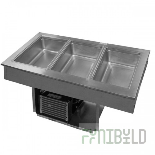 Delfield 8145-EFP Three Pan Drop In LiquiTec Refrigerated Cold Food Well