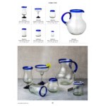 10 Strawberry Street Cobalt Rim 16 oz. Hurricane Glass - 6/Case