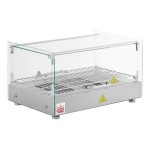 Carnival King HDSG1A Silver Square Glass Full Service Hot Food Display Case with 1 Shelf - 120V, 800W Carnival King HDSG1A Silver Square Glass Full Service Hot Food Display Case with 1 Shelf - 120V, 800W