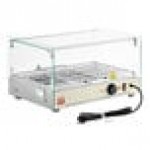 Carnival King HDSG1A Silver Square Glass Full Service Hot Food Display Case with 1 Shelf - 120V, 800W Carnival King HDSG1A Silver Square Glass Full Service Hot Food Display Case with 1 Shelf - 120V, 800W