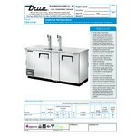 True TDD-3-S-HC 2 Single Tap Kegerator Beer Dispenser - Stainless Steel, (3) 1/2 Keg Capacity True TDD-3-S-HC 2 Single Tap Kegerator Beer Dispenser - Stainless Steel, (3) 1/2 Keg Capacity