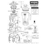 Waring MX1000XTX Xtreme 3 1/2 hp Commercial Blender with Paddle Controls and 64 oz. Copolyester Container - 120V Waring MX1000XTX Xtreme 3 1/2 hp Commercial Blender with Paddle Controls and 64 oz. Copolyester Container - 120V