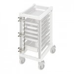 Cambro UGNPR11H9480 Camshelving® GN 1/1 Half Size 9 Pan Trolley Rack with Casters - Unassembled