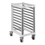 Cambro UGNPR11H9480 Camshelving® GN 1/1 Half Size 9 Pan Trolley Rack with Casters - Unassembled