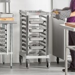Cambro UGNPR11H9480 Camshelving® GN 1/1 Half Size 9 Pan Trolley Rack with Casters - Unassembled