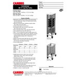 Cambro UGNPR11H9480 Camshelving® GN 1/1 Half Size 9 Pan Trolley Rack with Casters - Unassembled