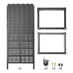 Cambro UPR1826FP40 Camshelving® Ultimate 40 Pan End Load Bun / Sheet Pan Rack with Plastic Casters - Unassembled