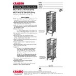 Cambro UPR1826FP40 Camshelving® Ultimate 40 Pan End Load Bun / Sheet Pan Rack with Plastic Casters - Unassembled