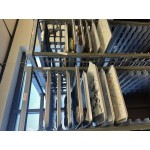 Cambro UPR1826FP40 Camshelving® Ultimate 40 Pan End Load Bun / Sheet Pan Rack with Plastic Casters - Unassembled