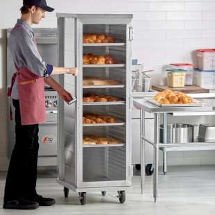 Regency 40 Pan End Load Enclosed Bun / Sheet Pan Rack with Clear Acrylic Door - Welded