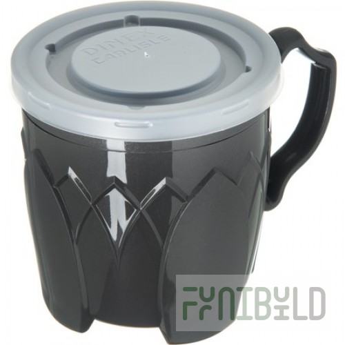 Dinex DX500044 Fenwick 8 oz. Graphite Gray Insulated Mug - 48/Case