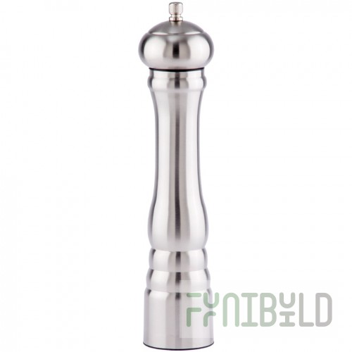 Chef Specialties 29612 12 Inch Stainless Steel Professional Pepper Mill Manual Grinder