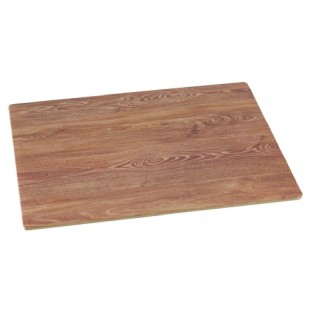 Yanco WD-221 21 Inch Dishwasher Safe Melamine Serving Tray Rectangular Brown 6 Packs