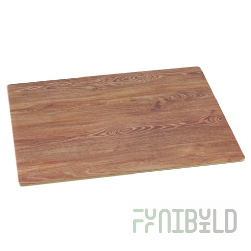 Yanco WD-221 21 Inch Dishwasher Safe Melamine Serving Tray Rectangular Brown 6 Packs