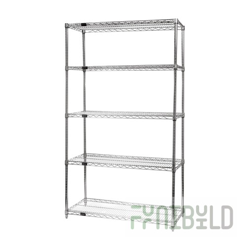 Eagle A5-74-1836C 36 Inch Add-On Shelving Unit 5-tier Wire with Chrome Finish
