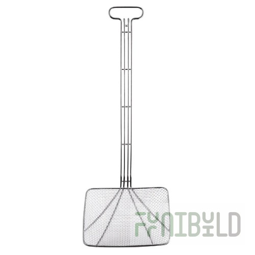 Matfer 071230 33-1/2 Inch Length Giant Skimmer with Rectangular Mesh Stainless Steel