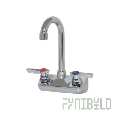 Winholt WS-G.NECK-WH Faucet Wall Mount Gooseneck Spout Chrome Brass