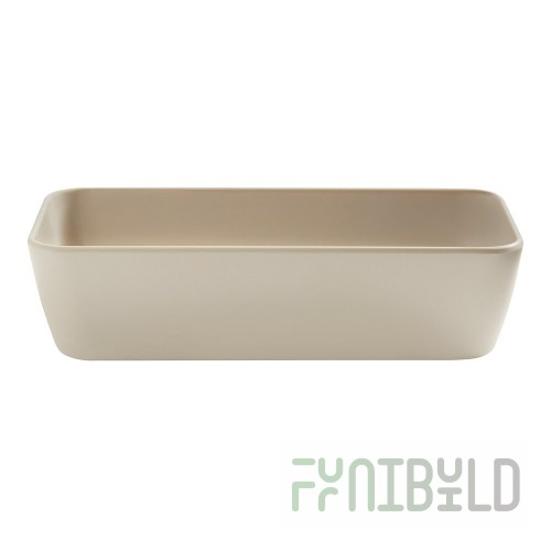 American Metalcraft BBR20BI 20 Oz Melamine Rectangular Bowl Biscuit