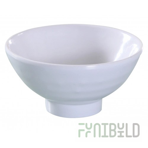 Yanco OK-5705 10 Oz Round Bowl Dishwasher Safe Melamine White 4-3/4 Inch