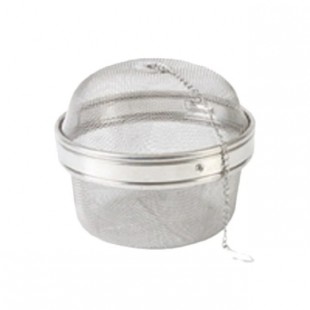 Thunder Group SLTB006 5-1/8 Inch Diameter Tea Strainer with Chain and Mesh Lining Stainless Steel