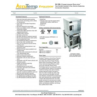 AccuTemp E62083D080 DBL 27 Inch Electric Steamer Floor Model Stainless Steel