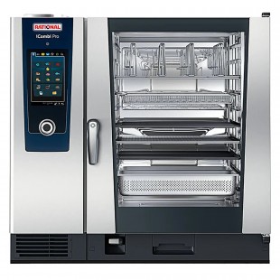 AMPTO CME-10US 34 Inch Electric Combi Oven Steamer Countertop Stainless Steel