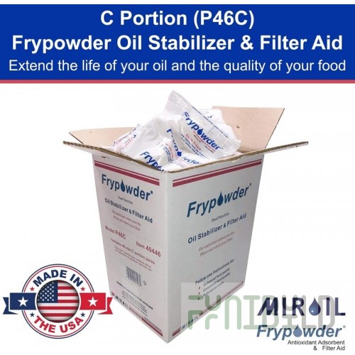 MirOil USA P46C-404466 Dual Function Oil Stabilizer & Filter Aid Small Carton Of 46 C-size Portion Packs