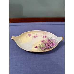 BauscherHepp 306228-820302 11 Inch Oval Relish Dish Porcelain Ceramica Blue Decor
