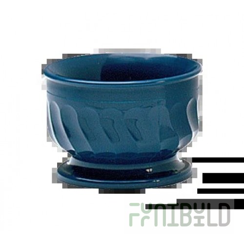Dinex DX320050 Turnbury 5 oz. Dark Blue Insulated Bowl with Pedestal Base - 48/Case
